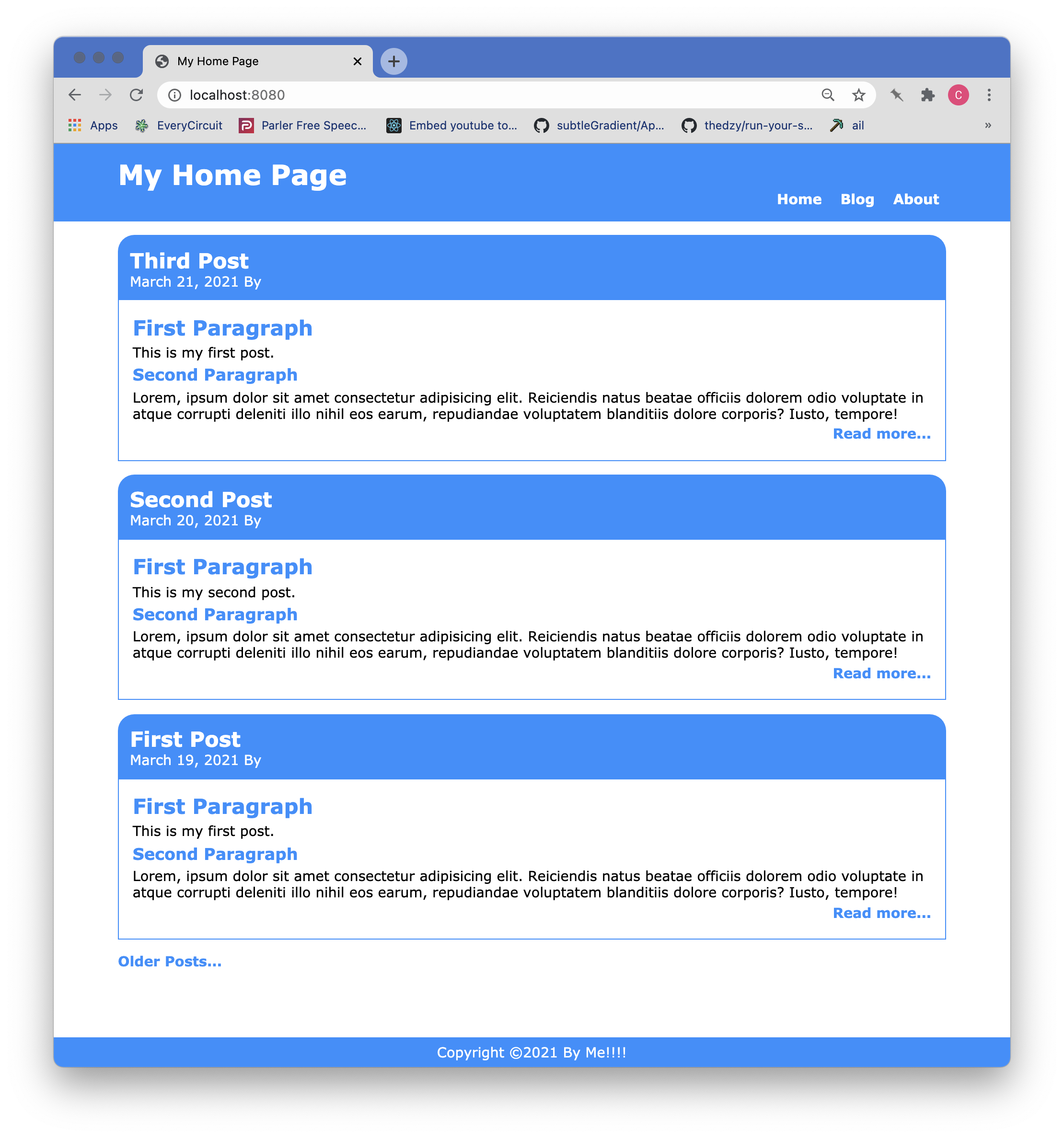 Blog Roll Partial on Home Page