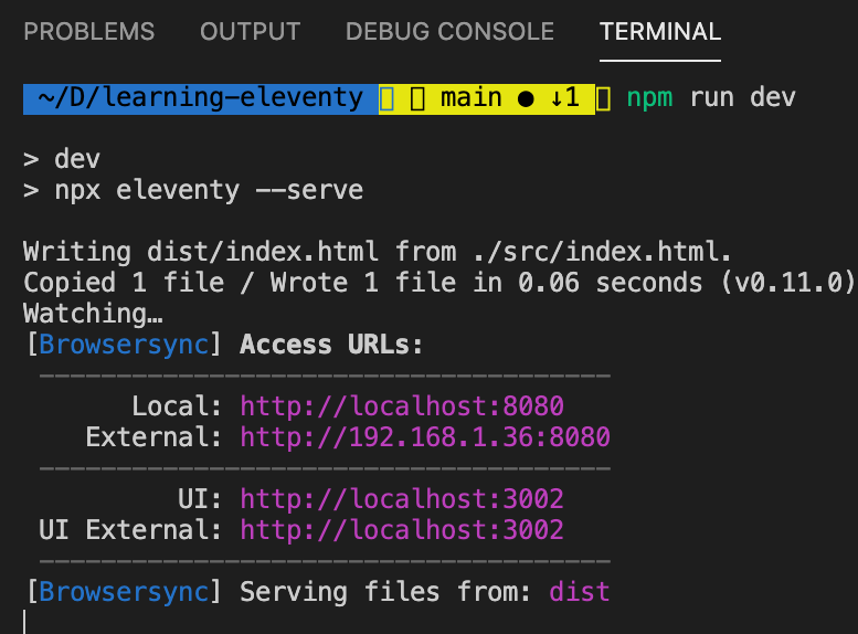 Live Reload Server Running